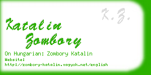 katalin zombory business card